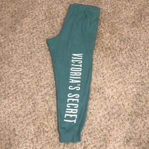 Size large green Victoria’s Secret joggers